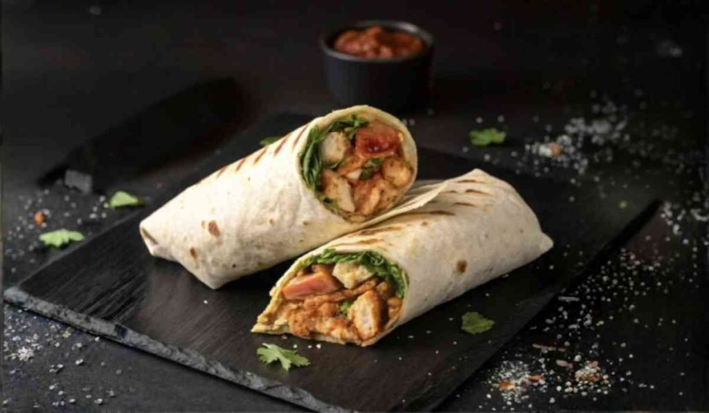 Butter chicken wrap